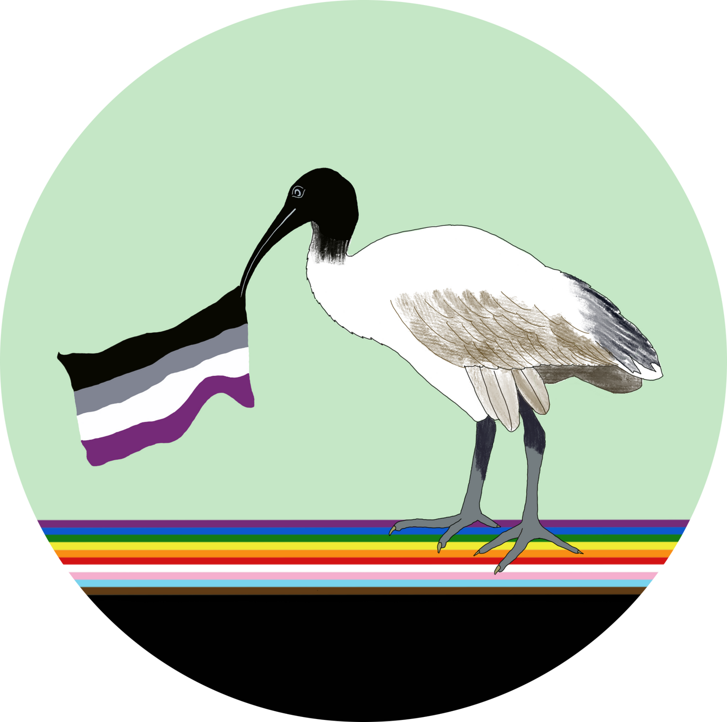 F. Bin Chicken Pride Flag Pins