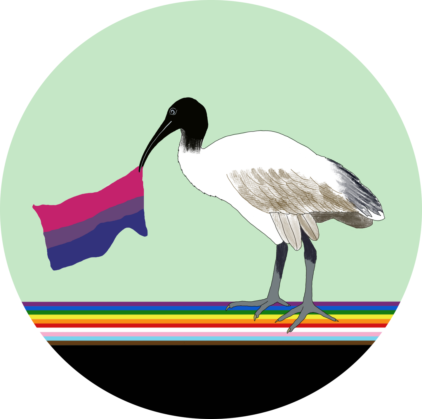 F. Bin Chicken Pride Flag Pins