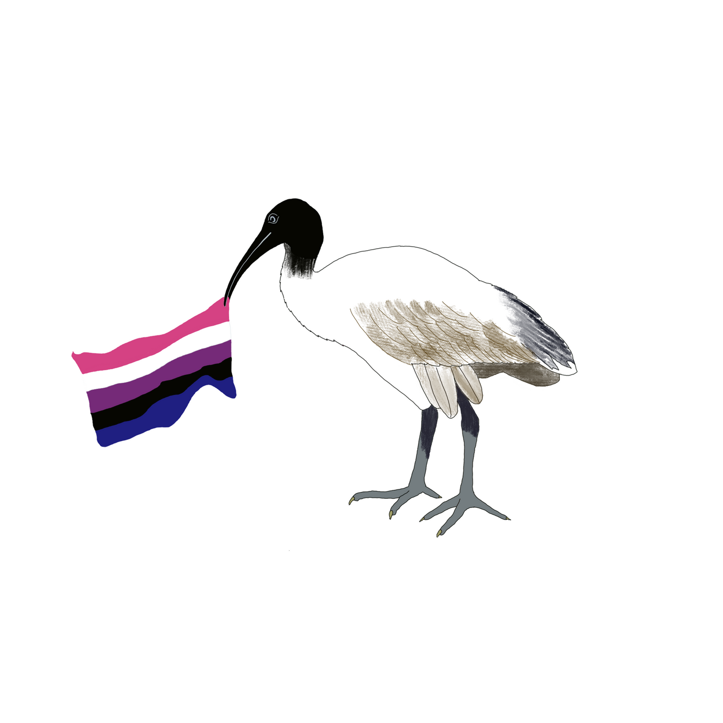 E. Bin Chicken Pride Stickers