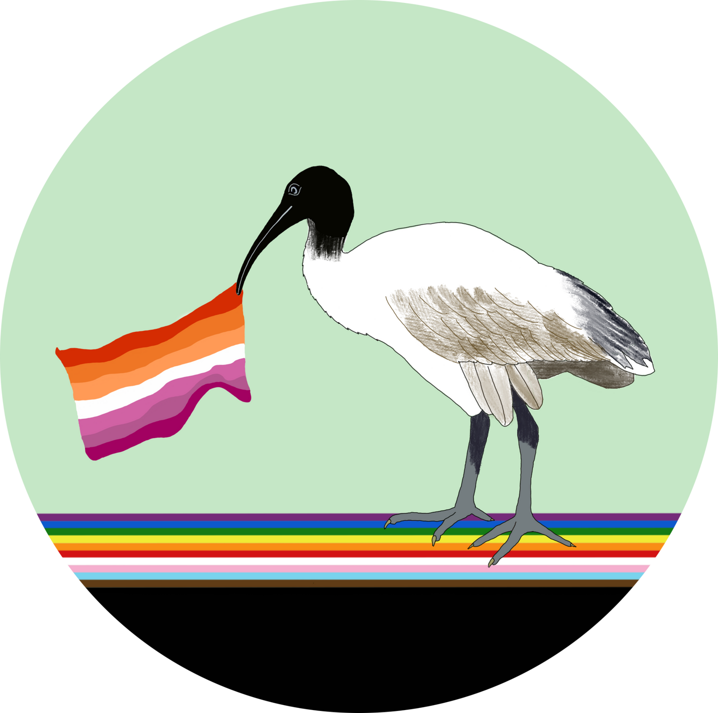 F. Bin Chicken Pride Flag Pins