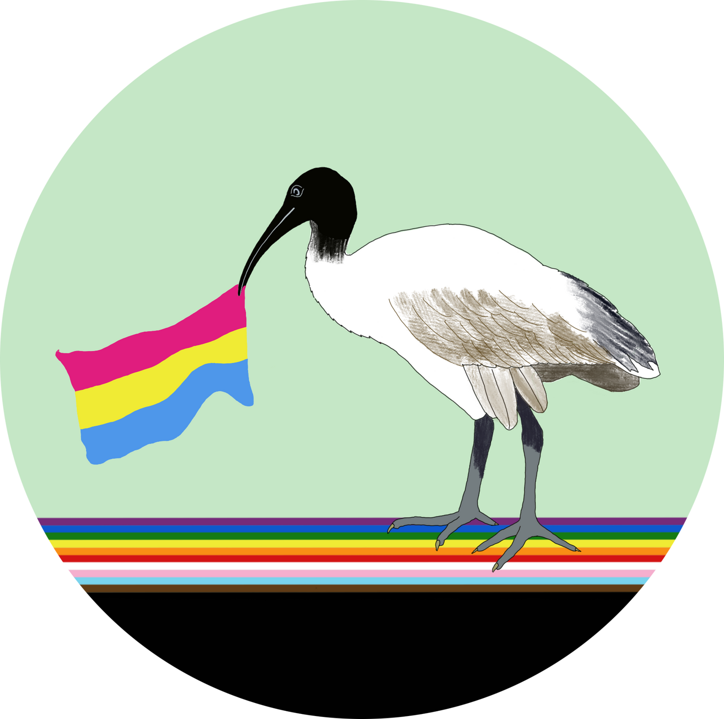 F. Bin Chicken Pride Flag Pins