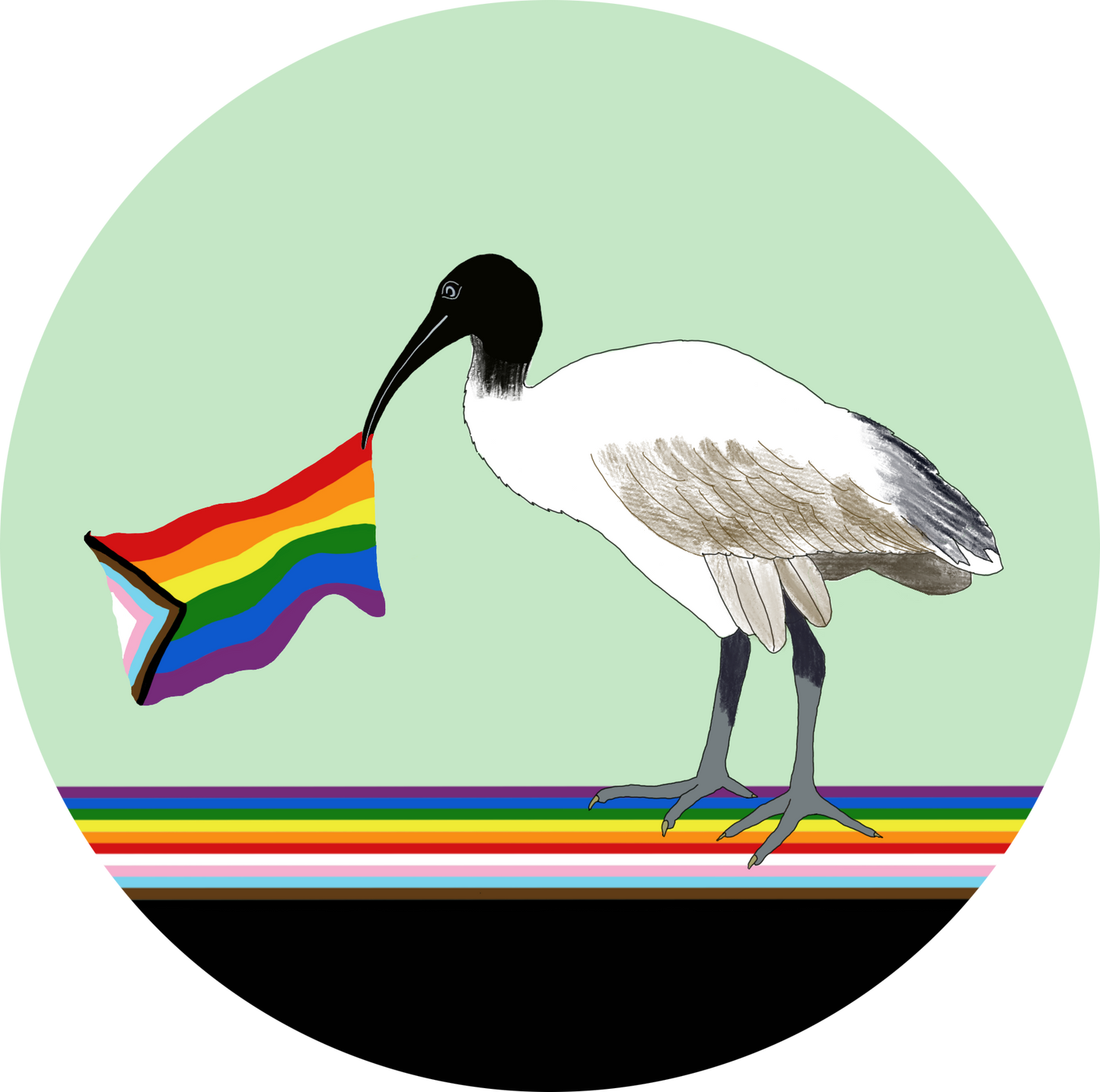F. Bin Chicken Pride Flag Pins