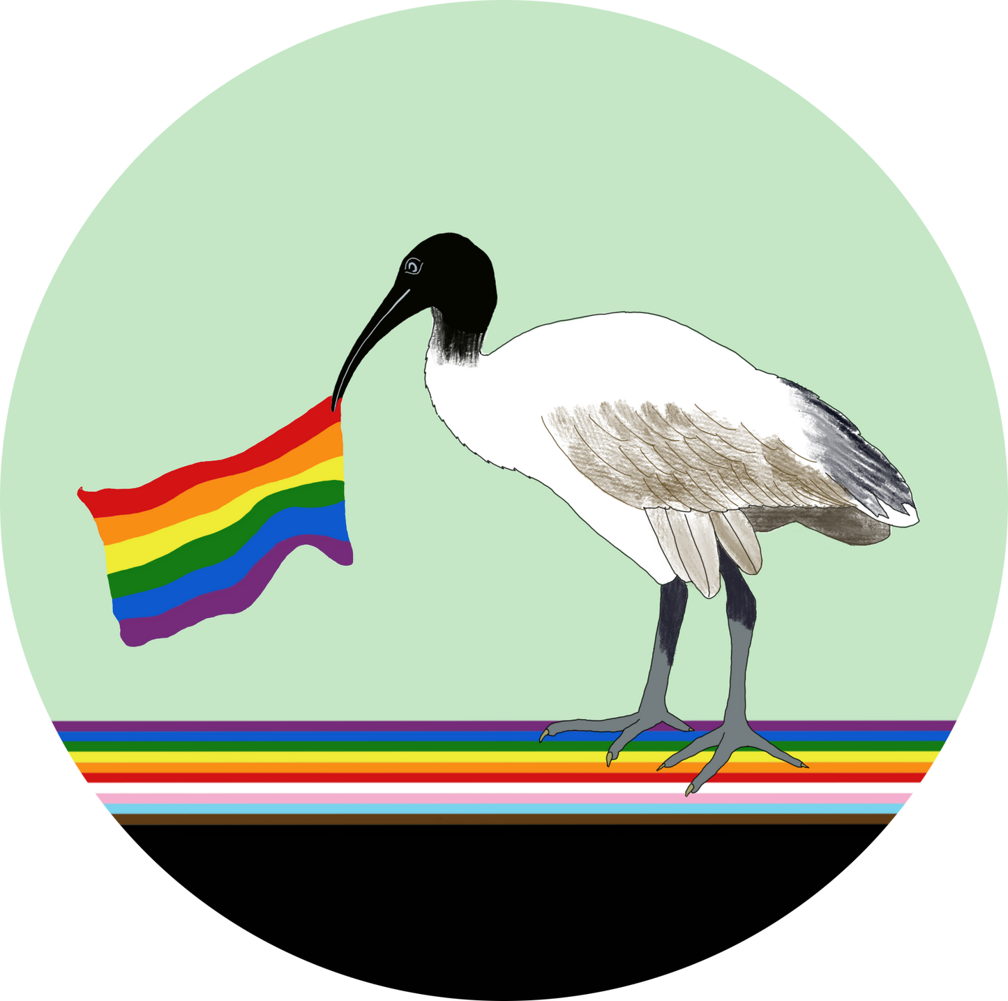 F. Bin Chicken Pride Flag Pins