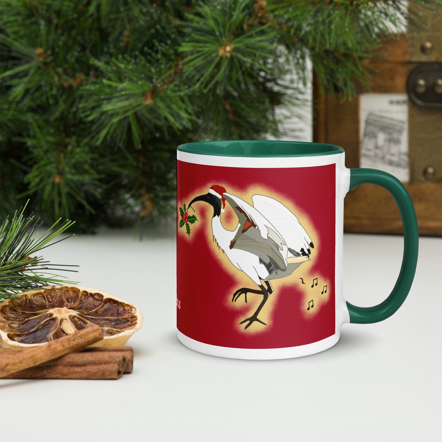 I. Pin Chicken Musical Christmas Mug - Red