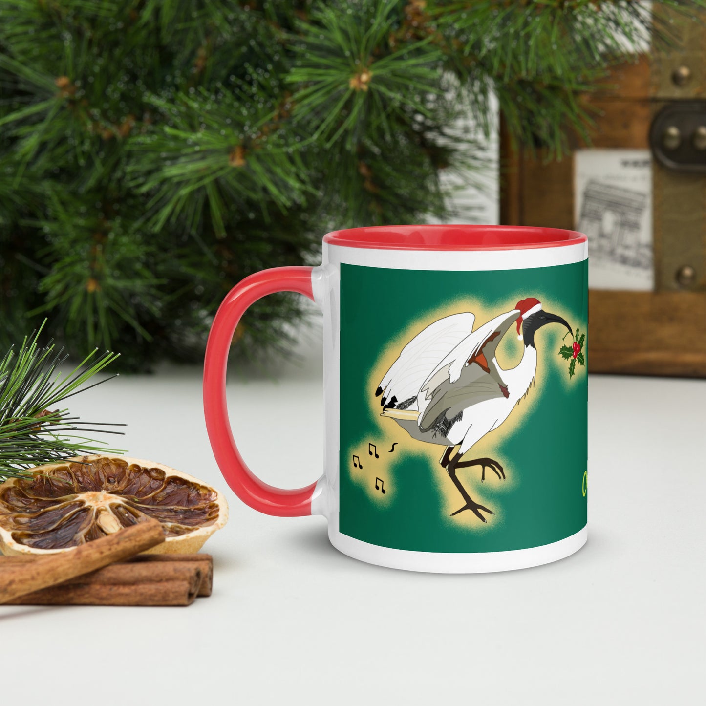 H. Pin Chicken Musical Christmas Mug - Green